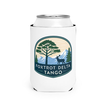 Foxtrot Delta Tango Can Cooler Sleeve - Nature-Inspired - Outdoor Party Cooler - Camping Drink Sleeve