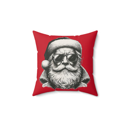 Cool Santa Sunglasses Pillow | Holiday Decor, Cozy Home, Christmas Gift, Fun Cushion, Winter Celebration