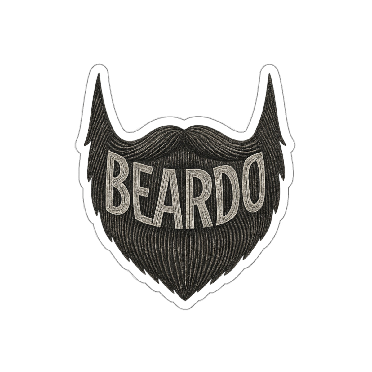 Beardo Die-Cut Stickers | Cool Beard Stickers for Men | Laptop Decals, Gift for Bearded Friends, Trendy Decor, Fun Accessories