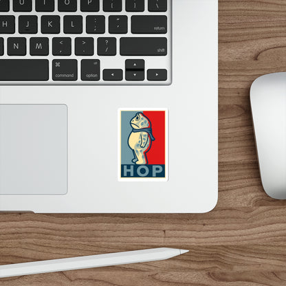 Portland Frog "Hop" Die-Cut Stickers | Obama Inspired Vinyl Decal for Laptops, Water Bottles, Notebooks, and More