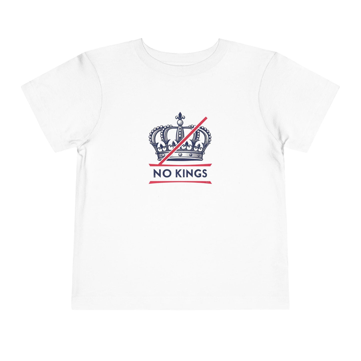 No Kings Toddler Short Sleeve Tee - No Kings Crown Design, Funny Kids Shirt, Birthday Gift, Toddler Outfit, Playful Summer Tee