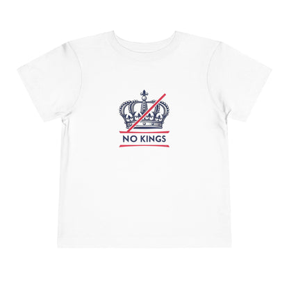 No Kings Toddler Short Sleeve Tee - No Kings Crown Design, Funny Kids Shirt, Birthday Gift, Toddler Outfit, Playful Summer Tee