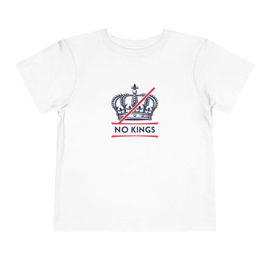 No Kings Toddler Short Sleeve Tee - No Kings Crown Design, Funny Kids Shirt, Birthday Gift, Toddler Outfit, Playful Summer Tee