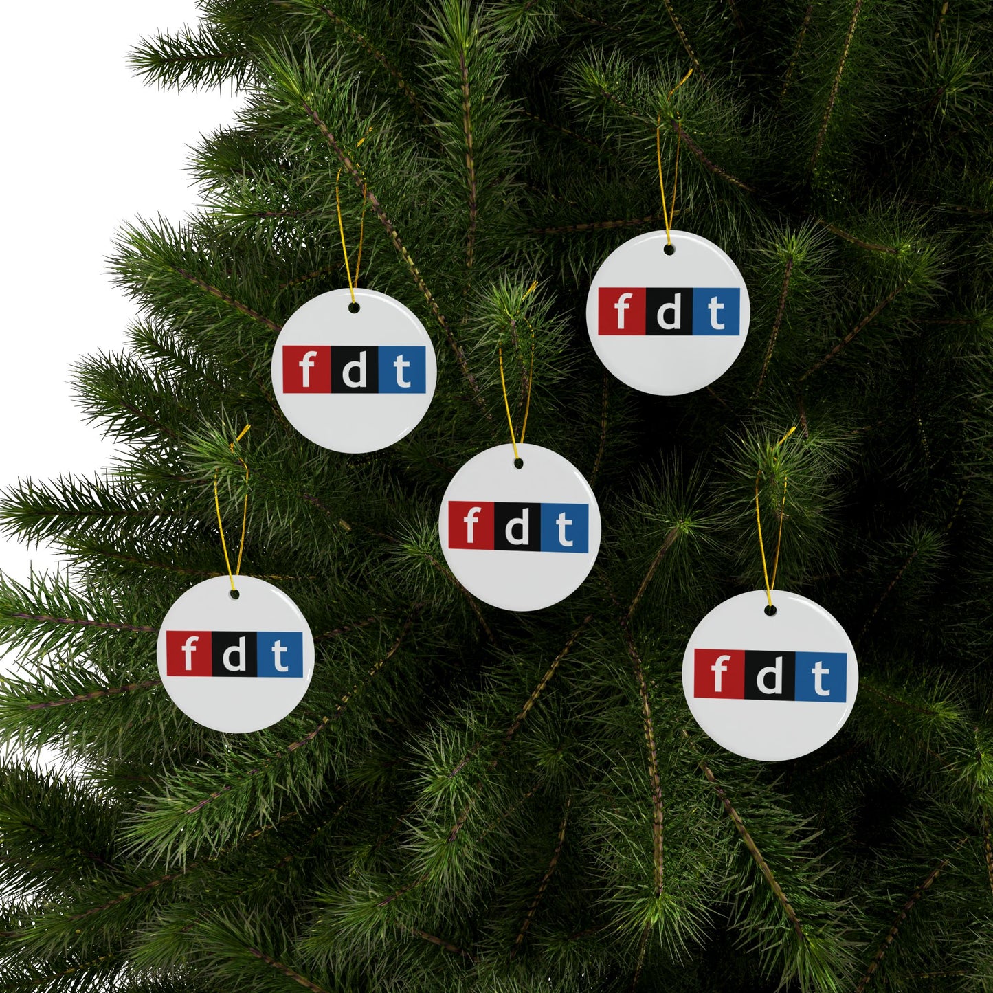 Foxtrot Delta Tango NPR Logo Ceramic Ornament | Anti Trump | Alternative Christmas Decor | Not Grandma's Christmas | Guerilla Christmas