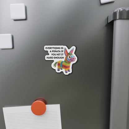 Playful Piñata Die-Cut Magnets, Fun Home Decor, Gift for Kids, Birthday Keepsake, Quirky Refrigerator Magnet