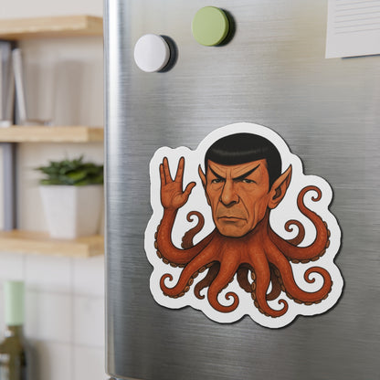 Spocktopus | Unique Octopus Vulcan Die-Cut Magnets for Nerdy Decor, Geek Gift, Home Office Decoration, Science Fiction Collectible