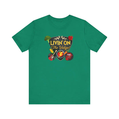 Rocking Veggie Graphic Tee, Funny Food Shirt, Music Lovers Gift, Unisex Humor T-Shirt, Casual Wear for Parties