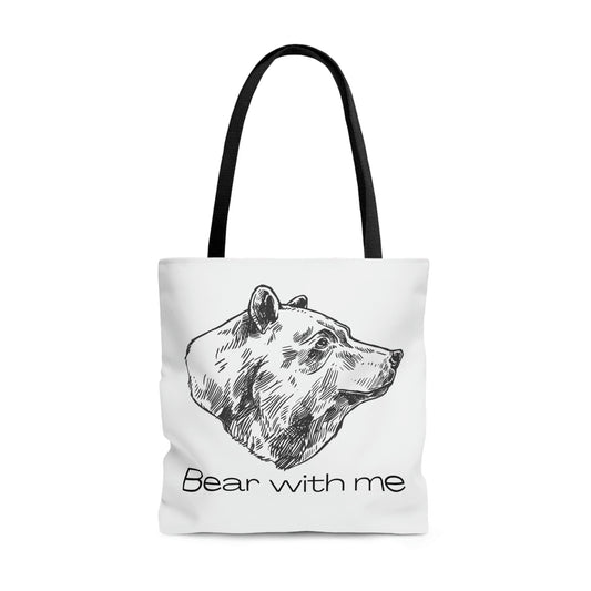 Bear With Me AOP Tote Bag Nature Animal Design Wildlife