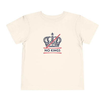 No Kings Toddler Short Sleeve Tee - No Kings Crown Design, Funny Kids Shirt, Birthday Gift, Toddler Outfit, Playful Summer Tee