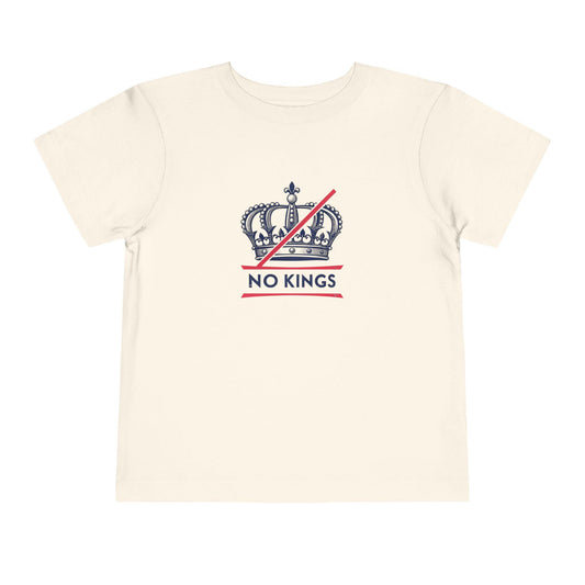 No Kings Toddler Short Sleeve Tee - No Kings Crown Design, Funny Kids Shirt, Birthday Gift, Toddler Outfit, Playful Summer Tee