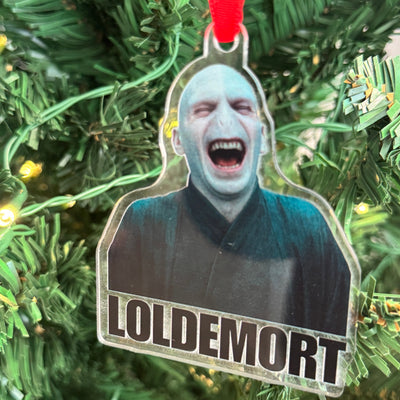Loldermort Custom Cut Acrylic Ornament | Voldemort | Harry Potter Parody | Christmas Decor