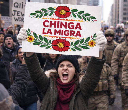Chinga La Migra Anti I.C.E Protest Sign
