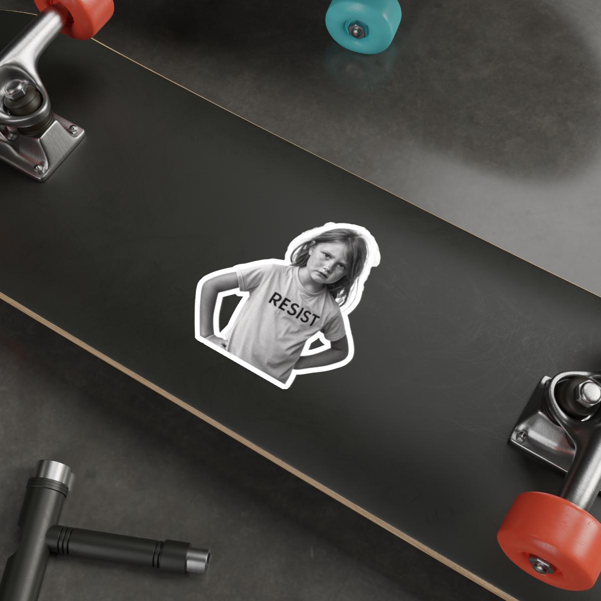 Empowering Die-Cut Stickers: RESIST Design for Motivational Vibes, Perfect for Laptops, Notebooks, and More