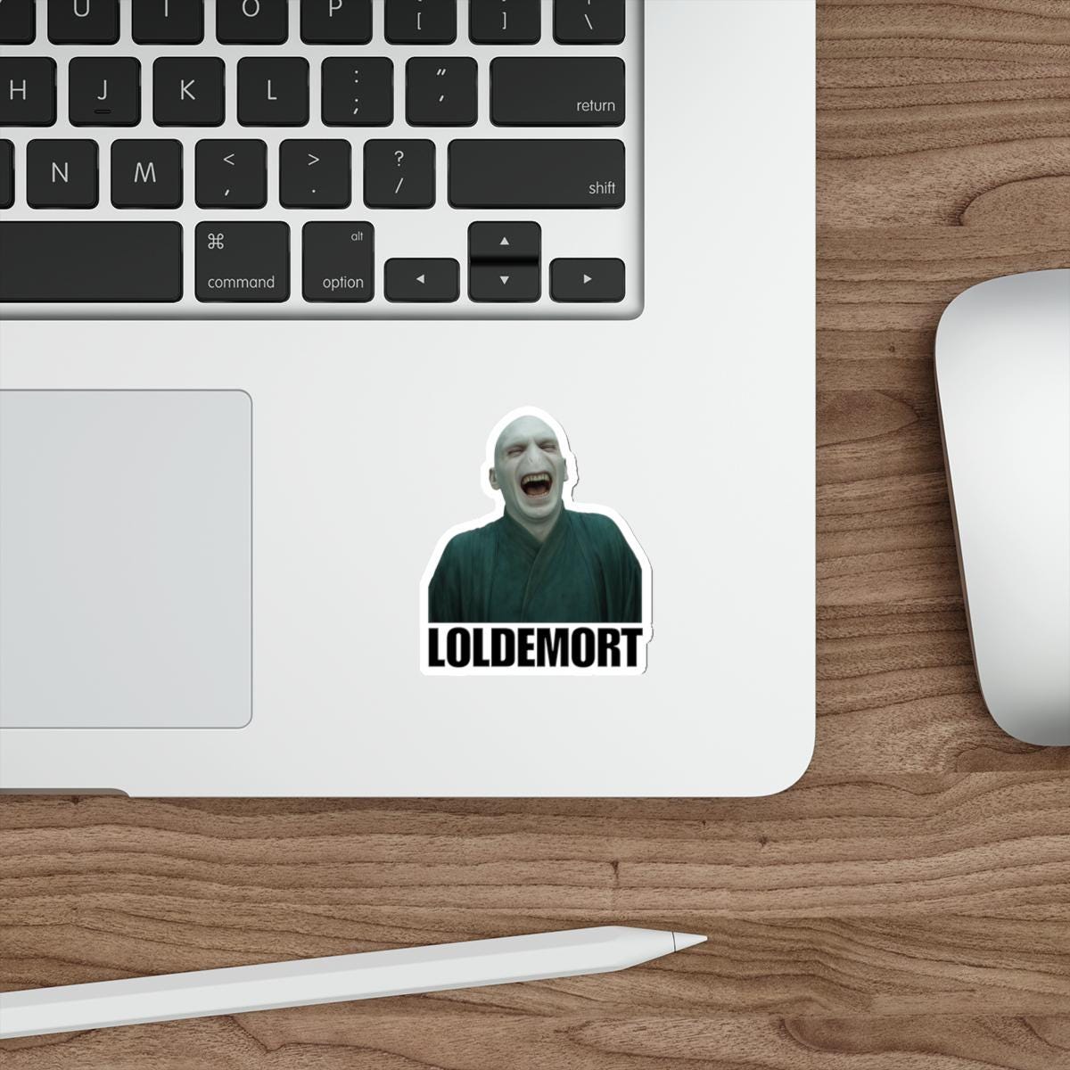 Loldemort Humorous Die-Cut Sticker, Fun Vinyl Decals for Laptops, Water Bottles, Gift for Harry Potter Fans, Quirky Stickers