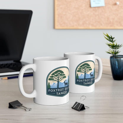 Foxtrot Delta Tango Mug - Nature-Inspired Ceramic Mug - Wildlife Coffee Cup