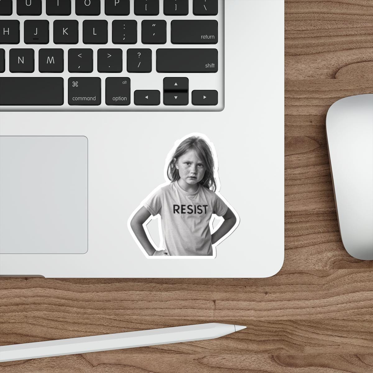 Empowering Die-Cut Stickers: RESIST Design for Motivational Vibes, Perfect for Laptops, Notebooks, and More