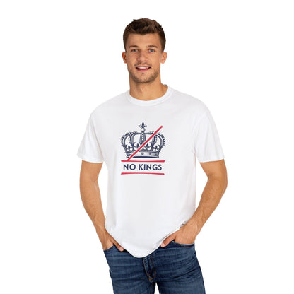 No Kings Rebel Crown T-Shirt - Unisex Garment-Dyed Tee for Festival, Casual Wear, Statement Shirt, Gift for Friends, No Kings Design