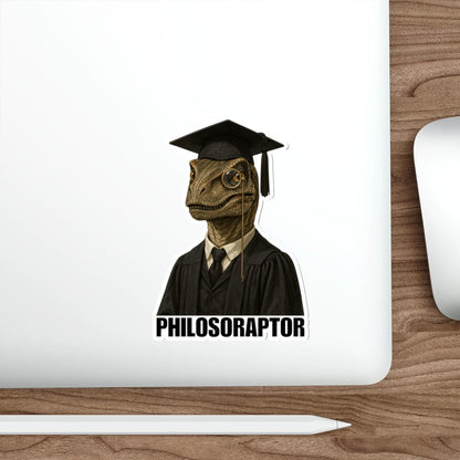 Philosoraptor Graduation Die-Cut Stickers, Funny Graduation Gifts, Laptop Decals, Student Humor, Graduation Decorations