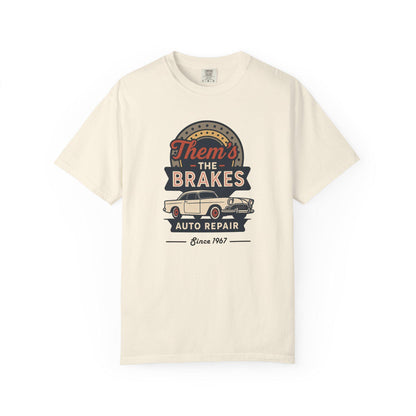 Them's The Brakes Vintage Auto Repair Graphic Tee, Unisex T-Shirt, Car Lover Gift, Dad Shirt, Classic Car Style