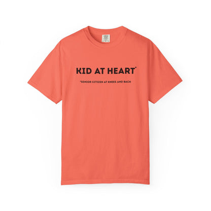 Kid at Heart Unisex Garment-Dyed T-Shirt, Casual Tee, Beachwear, Fun Summer Top, Gift for Adults, Everyday Wear