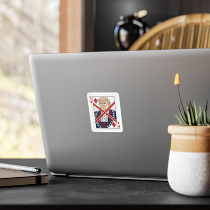 Anti Trump Playing Card Sticker, No Kings Political Protest Decal, King of Diamonds Vinyl Sticker, Funny Activist Gift, Liberal Satire Art