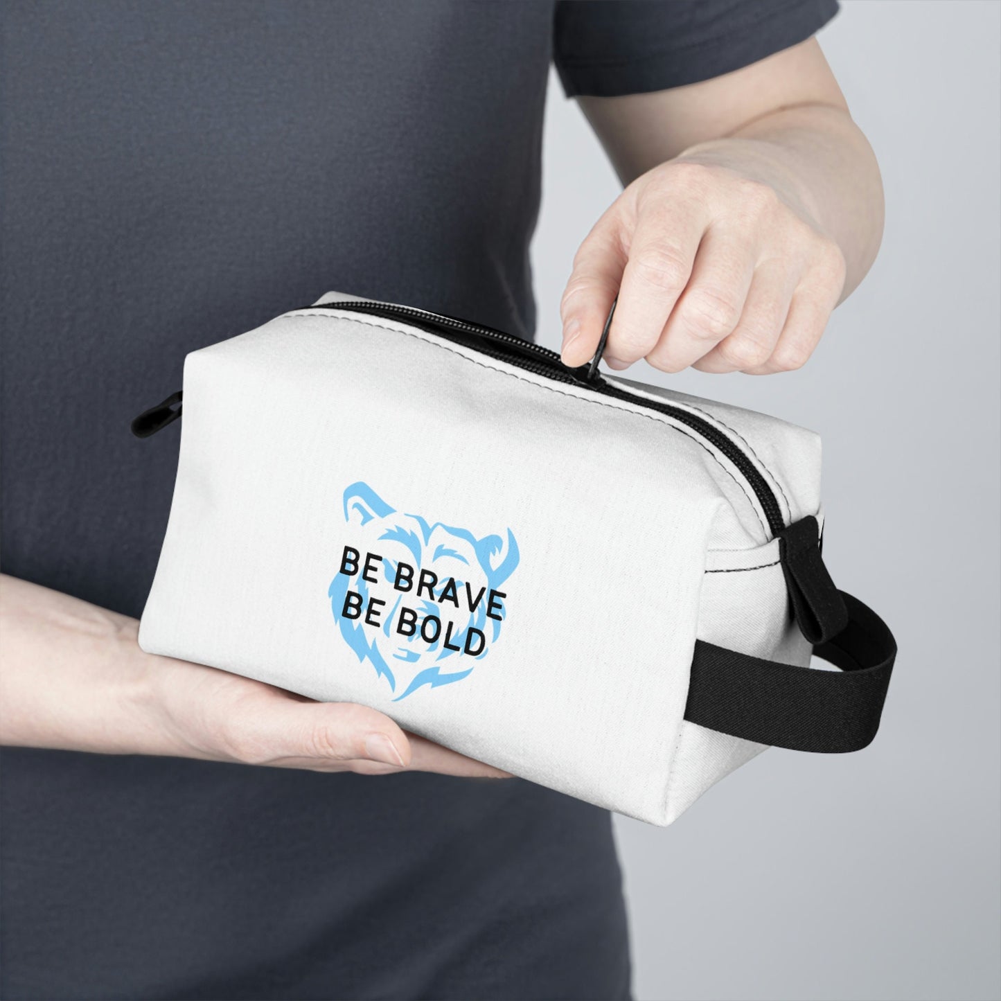 Be Brave Be Bold Bear Toiletry Bag Beauty Self Care Travel Work Date Night Gym