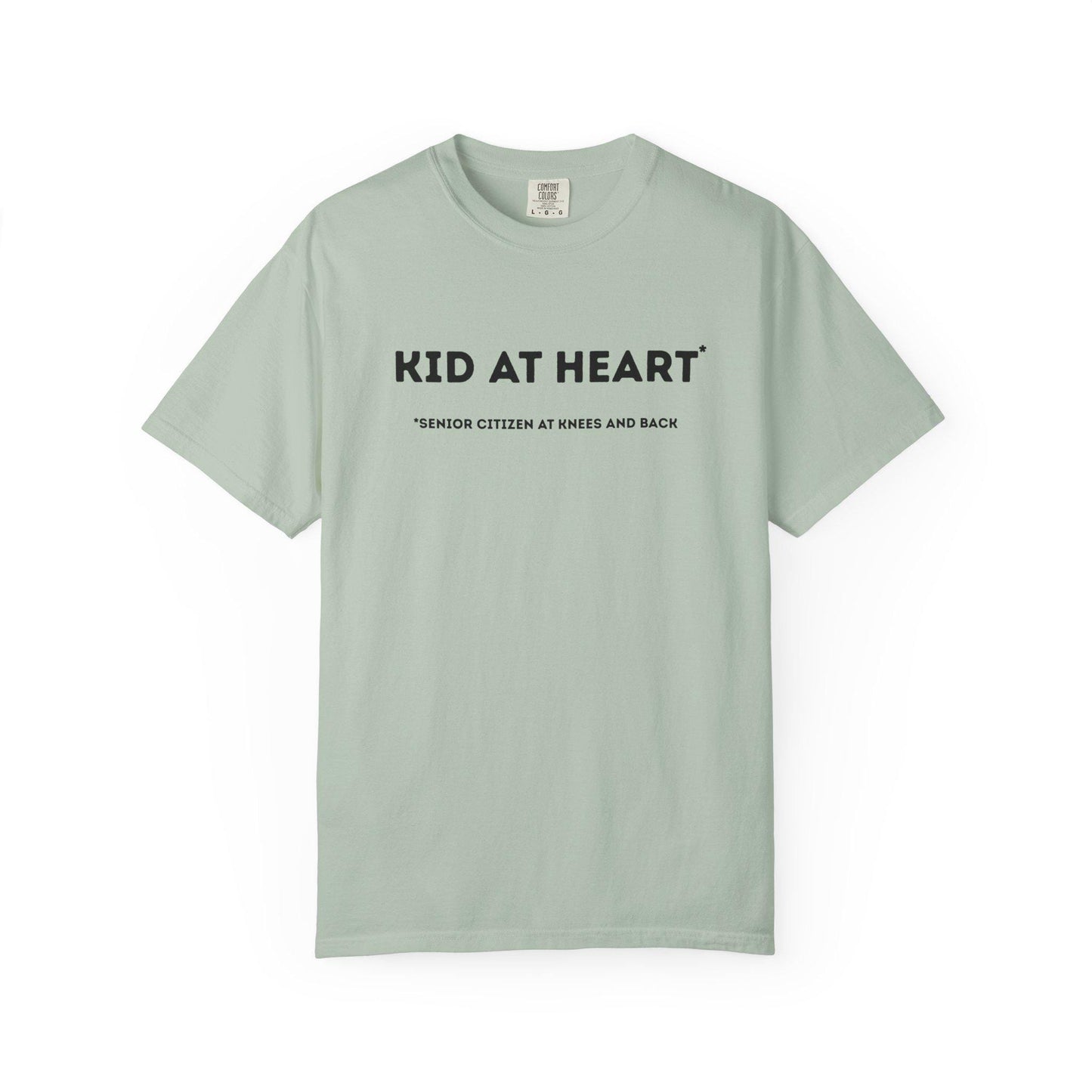 Kid at Heart Unisex Garment-Dyed T-Shirt, Casual Tee, Beachwear, Fun Summer Top, Gift for Adults, Everyday Wear