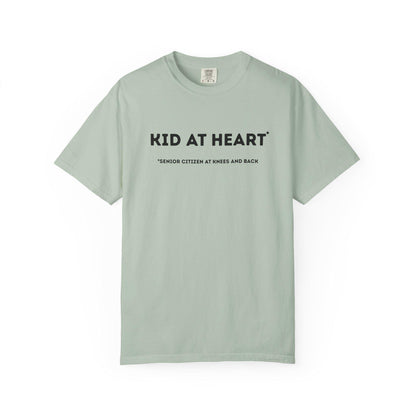 Kid at Heart Unisex Garment-Dyed T-Shirt, Casual Tee, Beachwear, Fun Summer Top, Gift for Adults, Everyday Wear