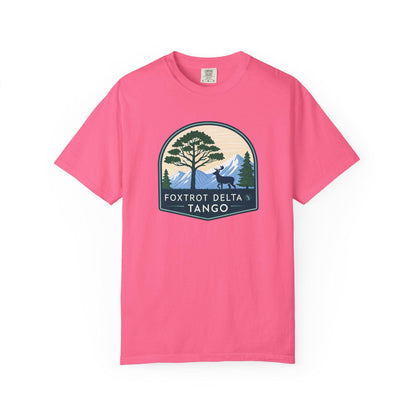 Foxtrot Delta Tango Nature T-Shirt, Unisex Hiking Tee, Adventure Shirt for Outdoorsy People, Forest Graphic Tee, Wilderness Camping Gift