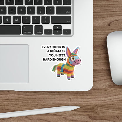 Playful Piñata Die-Cut Stickers, Fun Party Decor, Cute Laptop Stickers, Whimsical Gift Ideas, Colorful Art Decals