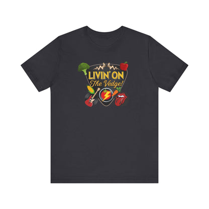 Rocking Veggie Graphic Tee, Funny Food Shirt, Music Lovers Gift, Unisex Humor T-Shirt, Casual Wear for Parties