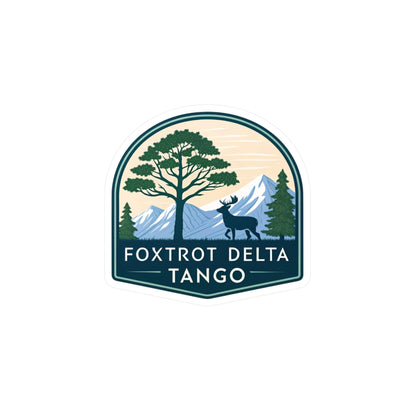 Foxtrot Delta Tango, Nature-Inspired Kiss-Cut Vinyl Decals, Great For Cars, Laptops, and Water Bottles