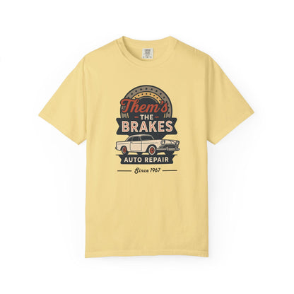 Them's The Brakes Vintage Auto Repair Graphic Tee, Unisex T-Shirt, Car Lover Gift, Dad Shirt, Classic Car Style