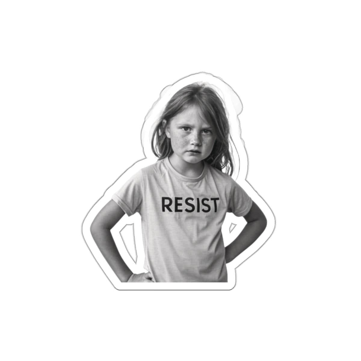 Empowering Die-Cut Stickers: RESIST Design for Motivational Vibes, Perfect for Laptops, Notebooks, and More