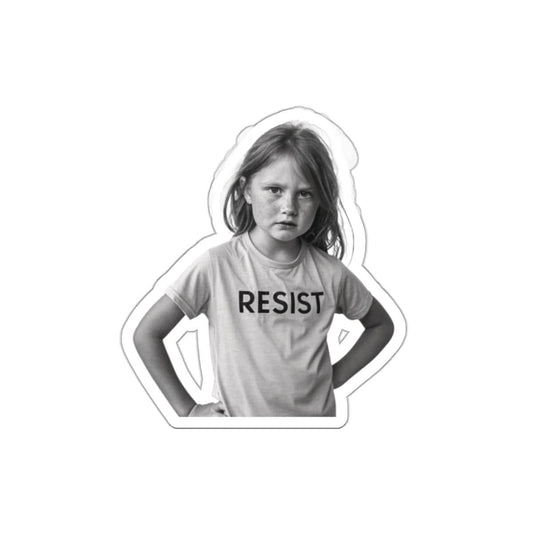 Empowering Die-Cut Stickers: RESIST Design for Motivational Vibes, Perfect for Laptops, Notebooks, and More