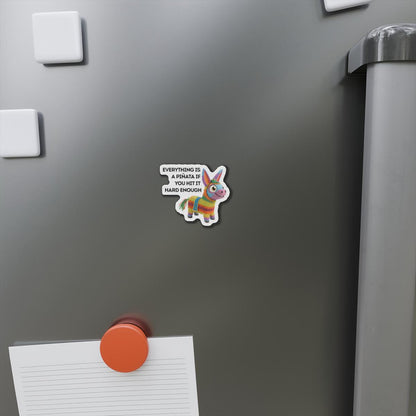 Playful Piñata Die-Cut Magnets, Fun Home Decor, Gift for Kids, Birthday Keepsake, Quirky Refrigerator Magnet