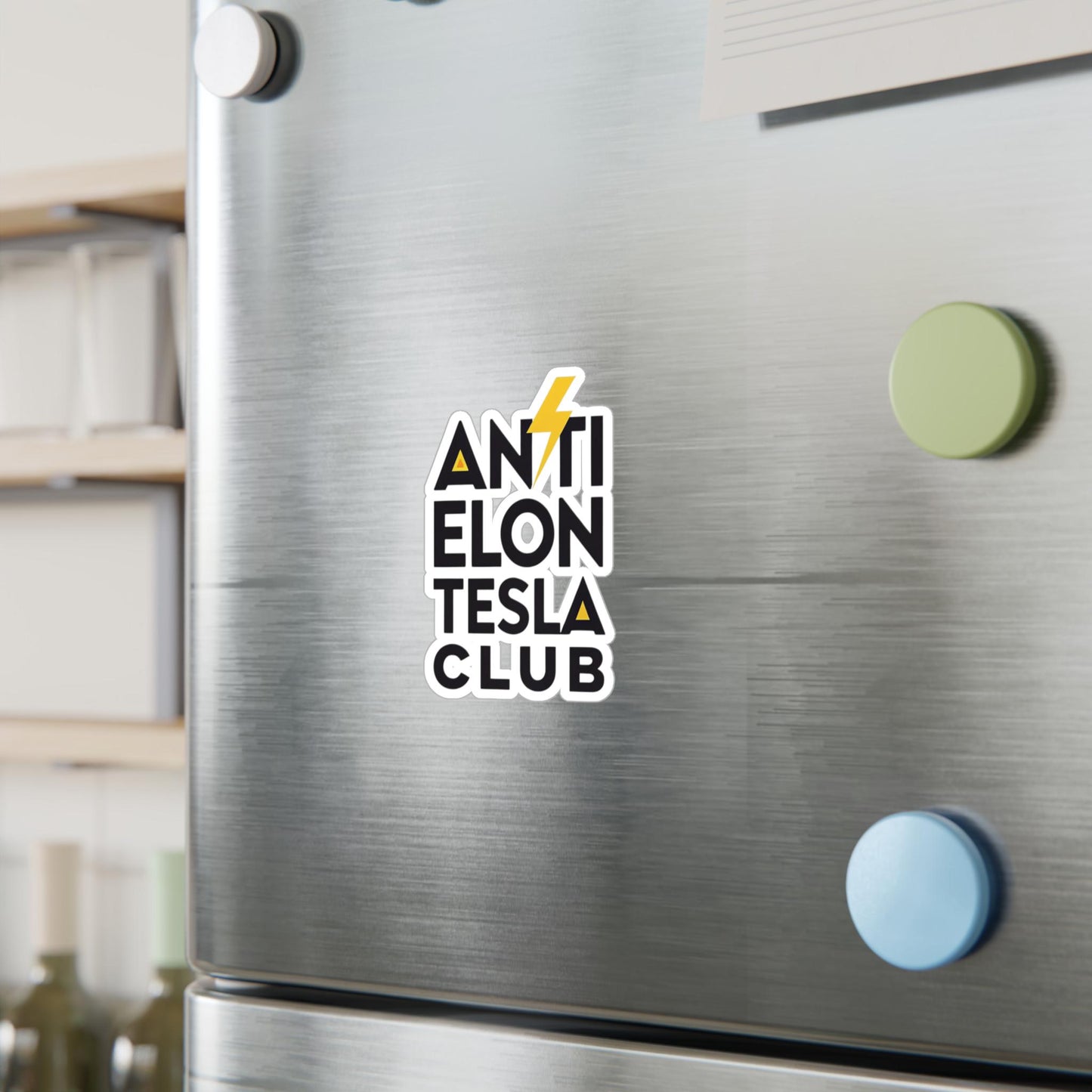 Anti Elon Tesla Club Vinyl Decals, Funny Car Stickers, Unique Wall Decor, Gift for Tech Lovers, Anti-Elon Merchandise