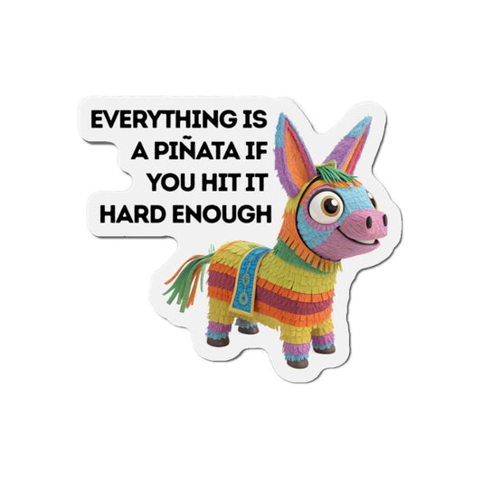 Playful Piñata Die-Cut Magnets, Fun Home Decor, Gift for Kids, Birthday Keepsake, Quirky Refrigerator Magnet