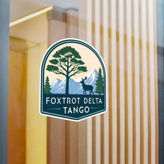 Foxtrot Delta Tango — Anti-Trump Nature-Inspired Kiss-Cut Vinyl Decals (Car, Laptop & Water Bottle)