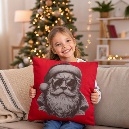 Cool Santa Sunglasses Pillow | Holiday Decor, Cozy Home, Christmas Gift, Fun Cushion, Winter Celebration