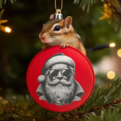 Cool Santa Christmas Ornament | Festive Holiday Decor | Unique Santa Claus Decoration, Xmas Gift for Friends and Family
